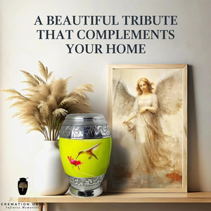 Humming Bird Aluminum Cremation <b>Urn</b> with Meena Coating <b>Large</b> (220 cu in) & Keepsake Sizes Leak Proof Engravable Cremation <b>Urns</b> - Product Image 3