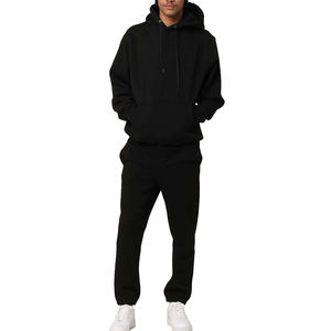 Custom Sweatpants and Hoodie Set 350-500 GSM Thick Oversized Tracksuit High Quality Custom Design Hoodies Sweatpants Factory - Product Image 1