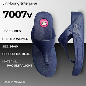 @migo Sandales tongs pour femmes 7007v Bleu Confort Légères Semelle épaisse Antidérapante Résistantes à l'eau Talon de 4 cm Fabriquées en Malaisie - Product Image 1