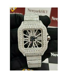 Excellente qualité unisexe fantaisie Design glacé montre VVS Moissanite diamant buste en acier inoxydable mode Style exportateur mondial - Product Image 1