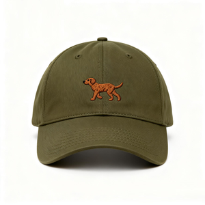 Gorra de Béisbol Personalizada de 6 Paneles Verde con Logotipo de Cachorro Bordado, Sarga de Algodón Gris IVA-C-G-H-2 - Product Image 2