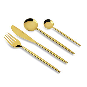 Juego de cubiertos de acero inoxidable chapado en oro de diseño Belle Cubiertos ovalados de lujo para banquetes de hotel Catering y cenas de fiesta - Product Image 2