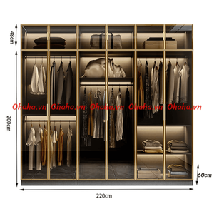 Armario con puerta de cristal Ohaha con luces LED integradas - TCK003 - Product Image 6