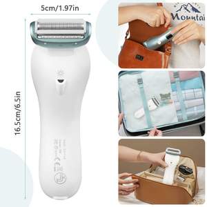 Rasoir rotatif électrique sans fil pour femmes, rasoir intime indolore pour les aisselles, la ligne du bikini, les jambes, étanche IPX7 - Product Image 2