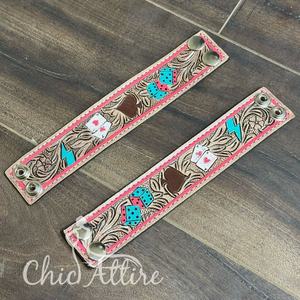 กำไลข้อมือหนังวัวแท้สำหรับผู้ชายและผู้หญิง - Product Image 1