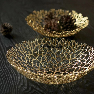 Texture martelée plaqué argent ustensiles de cuisine d'hôtel et utilisation de la restauration fruits bol profond disponible à bas prix - Product Image 6