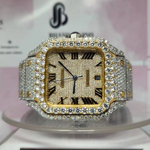 Reloj de lujo personalizado VVS Moissanite Diamond Iced Out Luxury Hip Hop Unisex Full Diamond Test Pasó la entrega gratuita - Product Image 1