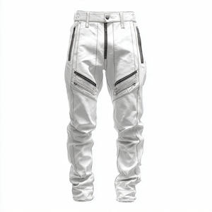 กางเกงหนังสำหรับนักขี่มอเตอร์ไซค์สำหรับผู้ชายกางเกงหนังแฟชั่นสำหรับฤดูหนาว - Product Image 2