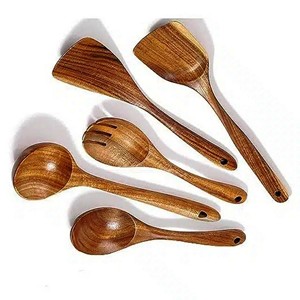 Juego de 2 Espátulas para Servir Ensaladas de Madera Sostenible, Más Vendidas, con Utensilios Hechos a Mano - Product Image 4