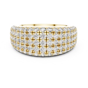 Wide <b>Domed</b> Pave Band Moissanite <b>Ring</b> 925 Sterling Silver Bridal Fine Jewelry Wholesale Eternity Stacking - Product Image 6