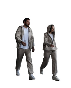 Conjunto Deportivo Unisex 2026 de Primera Calidad, Personalizado, Ecológico, Estilo Hip Hop, 100% Algodón, Conjuntos para Correr, Conjuntos Deportivos con Capucha Estampados para Verano - Product Image 1