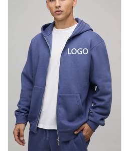 Sudadera con Capucha Personalizada OEM para Hombre, Diseño de Prenda Personalizada, con Cremallera, Tinte Liso, Secado Rápido, Antiencogimiento, para Otoño e Invierno, Deportiva, de Algodón - Product Image 4