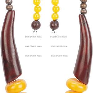 Dernier modèle Design Bohème exagéré Style ethnique Rétro Long Coloré Bois Perlé le plus vendu Collier Bijoux en perles pour femmes - Product Image 3