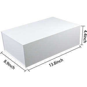Grande boîte cadeau avec couvercle, 14 "x 9" x 4.5 "Boîte cadeau magnétique avec ruban, cartes et enveloppes pour cadeaux, idéale pour mariage - Product Image 2