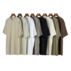 Sérigraphie personnalisée pour hommes T-shirt lourd à col rond et à épaules tombantes T-shirt en coton de haute qualité personnalisé pour hommes - Product Image 1