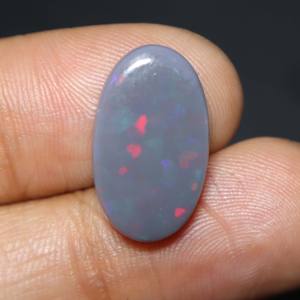 8 quilates Natural australiano Lightning Ridge negro ópalo cabujón 19X11X4MM aproximadamente piedras preciosas sueltas para la fabricación de joyas - Product Image 1