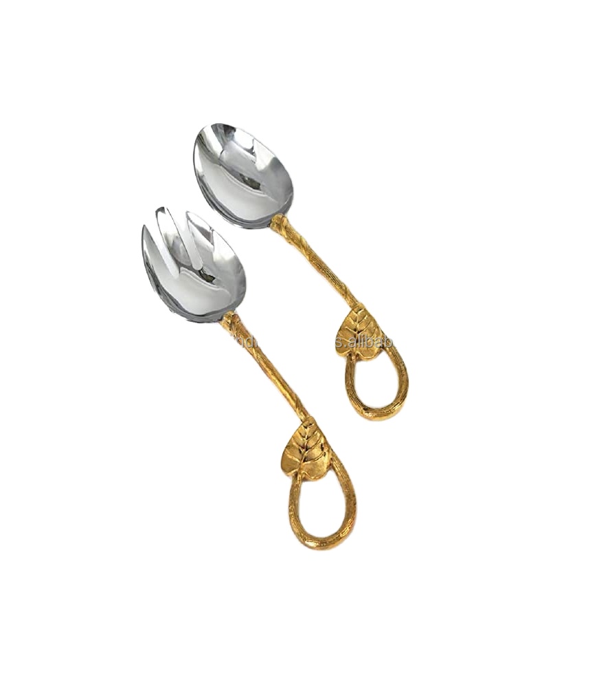 Новый новейший дизайн ручной работы в металлическом сервере для салата, новый премиум-образный дизайн в новом дизайне по оптовой цене в сервере для салата