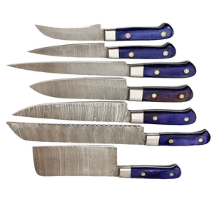 Juego de Cuchillos de Chef de Acero de Damasco Hechos a Mano de la Mejor Calidad con Mango de Madera Duradero, Diseño Ambidiestro de Lujo - Product Image 5