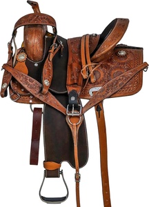 Trident International's Factory Direct ODM Equestrian Saddle All-Purpose Floral Design Leather Horse <b>Racing</b> Products from India - Product Image 2