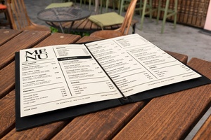Cubierta de Menú de Cuero PU DIVRIS DRL-111 con Anillas Metálicas para Restaurantes y Hoteles, Tamaño Personalizable, Capacidad para Múltiples Páginas, con Cordón - Product Image 3