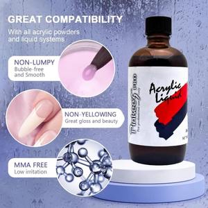 Monomère liquide acrylique professionnel non-jaunissant Pinkee pour fournitures d'onglerie - Product Image 1