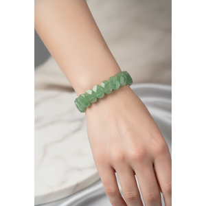 Green <b>Aventurine</b> Natural Stone Wide Cut <b>Bracelet</b> - Product Image 5