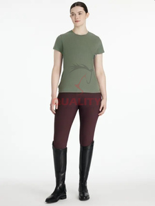 Camisa ecuestre profesional para mujer, transpirable, para verano, para montar a caballo, ligera, de tela elástica, que absorbe la humedad, elegante - Product Image 5