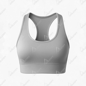 Sujetador deportivo Racerback para mujer, cómodo soporte completo para correr, yoga, gimnasio, absorción de humedad, transpirable, cobertura completa, ropa deportiva. - Product Image 2