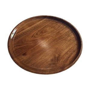Assiette à pizza en bois de conception simple et plateau de table et décoration Assiette en bois de forme ronde de taille personnalisée à vendre. - Product Image 5