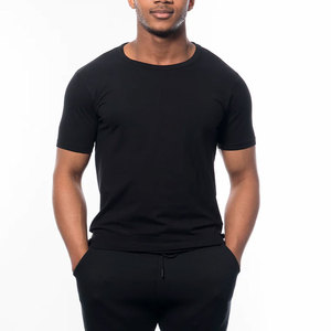 Manches courtes Slim Fit T-shirts pour Gym Fitness Wear Haute qualité couleur unie col rond sur mesure Gym T-shirts - Product Image 1