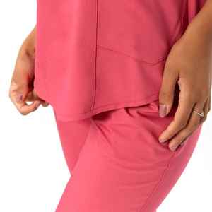 Uniforme Médico de Hospital de Primera Calidad, Tejido de Punto, 100% Algodón, Traje de Enfermera con Chaqueta de Manga Larga y Pantalones Cortos para Mujer - Product Image 5