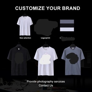 OEM Logo personnalisé T-shirt à manches courtes en coton vierge épais Streetwear Logo personnalisé T-shirt oversize - Product Image 3