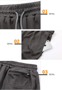 Shorts de compression athlétique pour hommes avec technologie de soutien musculaire et absorption de la transpiration à séchage rapide pour l'entraînement de haute intensité - Product Image 4