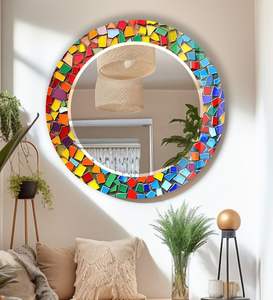 <b>Silver</b> mosaic <b>mirror</b>,round mosaic <b>mirror</b> - Product Image 5