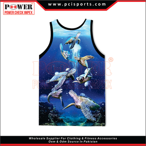 Camiseta sin mangas transpirable con estampado de logotipo personalizado recortado para gimnasio, camiseta de entrenamiento de moda para hombre, camiseta sin mangas de algodón 100% - Product Image 6