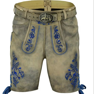 Bavarian Lederhosen - Oktoberfest Lederhosen-Pantalones cortos alemanes Lederhosen-Trachten Men Wear para Oktoberfest 2025 - Product Image 1