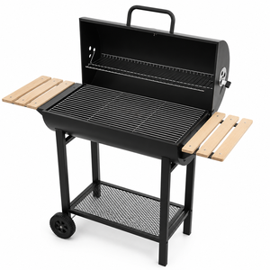 Barbecue fumoir à charbon de bois certifié CE ETL <span class=keywords><strong>GS</strong></span> avec rôtissoire électrique en option, personnalisation OEM, vente en gros directe usine - Product Image 1