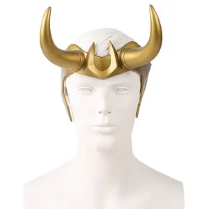 Loki Helm Hörner Sylvie Cosplay Maske Film Thor Ragnarok Hart PVC Halloween Kostüm für Erwachsene