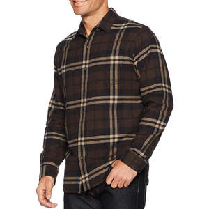 Customise Logo Long Sleeve Flannel <b>Shirt</b> Men Fashion Design Casual Fabric Plaid <b>Shirts</b> - Product Image 2