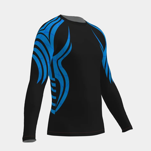 Sublimated Rash Guard Compression Swimwear Top for Outdoor Sports <b>Surfing</b> Cycling Training & Active Performance 100% Polyester - Product Image 5