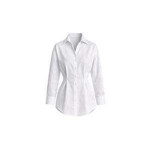 Camisa con detalle de botón en la cintura - Marrón - Marrón - Product Image 5