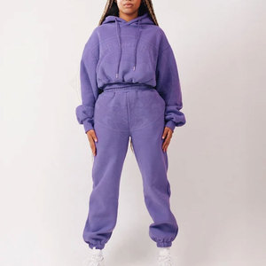 Nouveauté pour femmes survêtements de conception personnalisée OEM de meilleure qualité 100% coton à capuche et survêtement pantalons de survêtement survêtements - Product Image 2