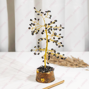 Árboles de Obsidiana Negra de Primera Calidad AAA, Muy Demandados, con Diseño Atractivo, 100 Piedras Preciosas, Base de Madera Natural, Decoración para el Hogar, Curación - Product Image 2