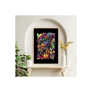 Mesa MDF de gran tamaño 70x50cm, música de calidad y colorido, Marco impreso, detalles de pared - Product Image 4