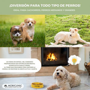 MobiEat Mobiclinic Mostaza Alimentador Lento Antiatracones Antideslizante Cuencos de Viaje 500ml Fácil Limpieza Sólido 19,5x4,6x20,6 cm para Gatos - Product Image 5