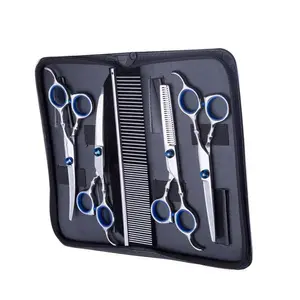 Pet Dog Grooming Scissors Set Curved Thinning Shear Professional Hair Cutting