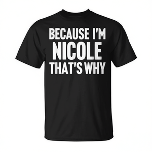 T-shirt Nicole personalizzabile con nome, T-shirt promozionale personalizzabile con design unico - Product Image 2