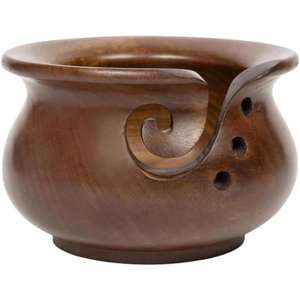 Cuenco de hilo de madera Soporte de hilo de Acacia hecho a mano para ganchillo y accesorios de punto del exportador y fabricante indio - Product Image 2