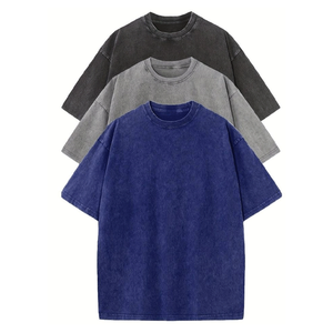 T-shirts personnalisés unisexe en coton 100% 230 GSM, coupe oversize, décontractés, vierges, style vintage délavé à l'acide - Product Image 6