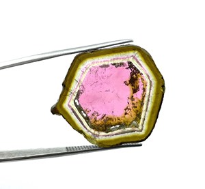 IGI certificado 25*30 MM 22 CT sandía Natural turmalina rebanada de piedras preciosas sueltas para la fabricación de joyas - Product Image 1